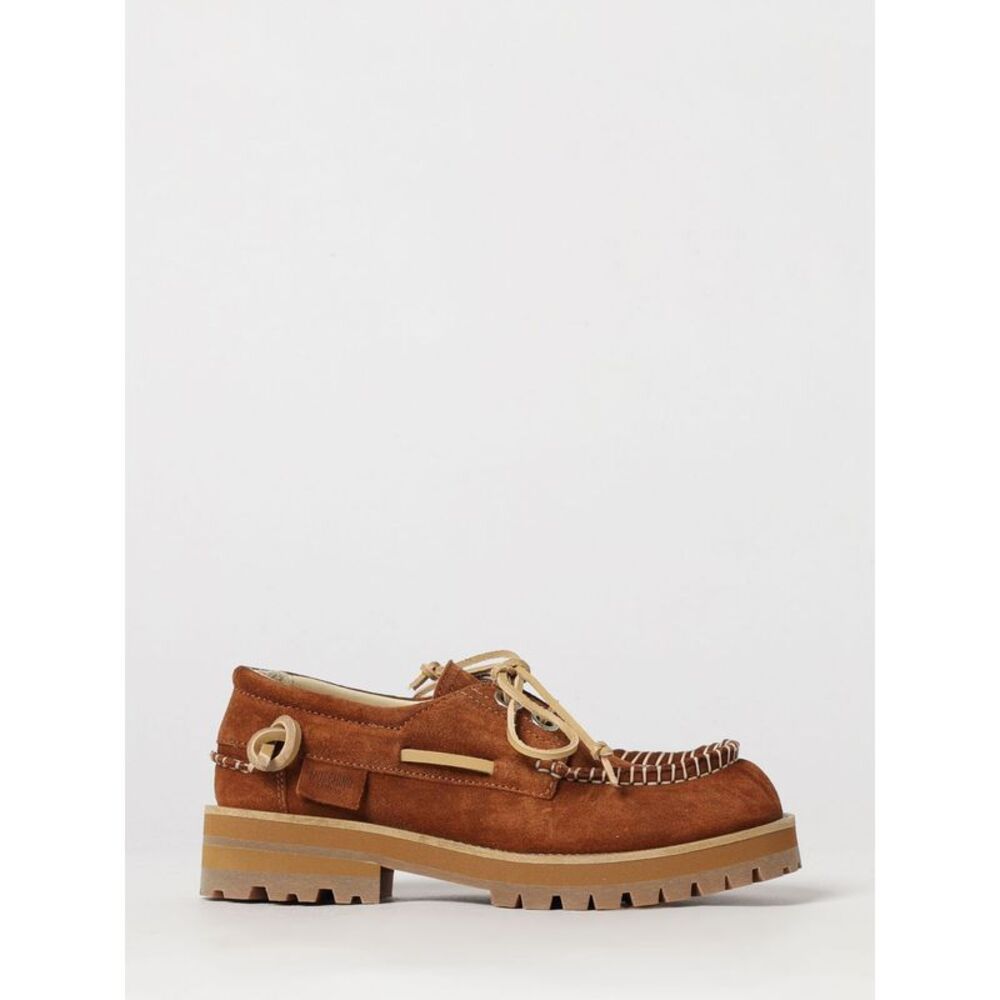 Moschino Couture Women Suede Boat Shoes Moschino Couture With Embossed Logo